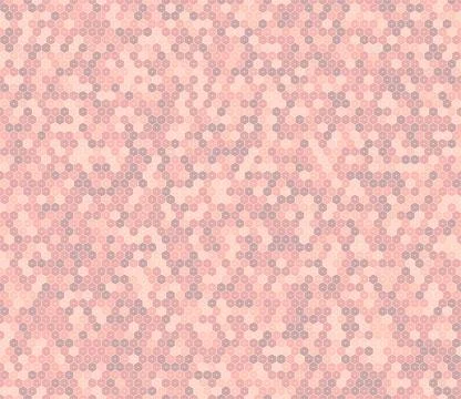 Vector science background. Hexagon stacked mosaic cells. Red color tones. S.. Stock Illustration