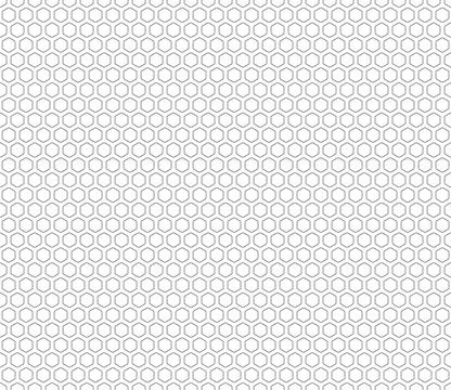 Vector science background. Rounded hexagons mosaic cells with padding. Hexa.. Stock Illustration