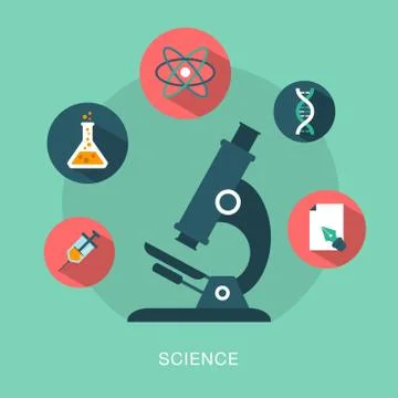 Vector science concept illustration Stock Illustration