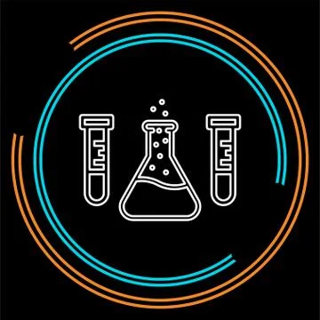 Vector science Lab flask - laboratory tubes Stock Illustration