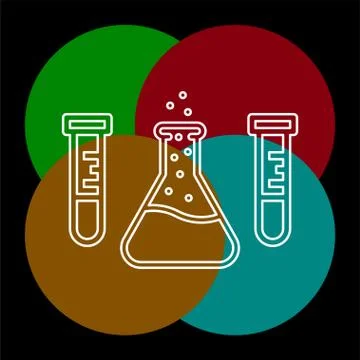 Vector science Lab flask - laboratory tubes Stock Illustration