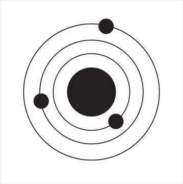 Vector science model of Atom. Stock Illustration