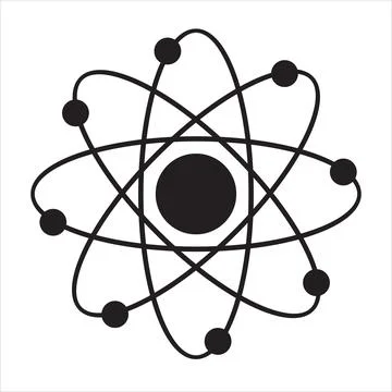 Vector science model of Atom Stock Illustration