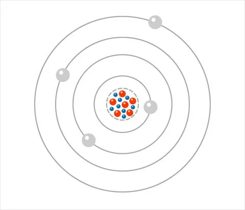 Vector science model of Atom Illustrazione stock