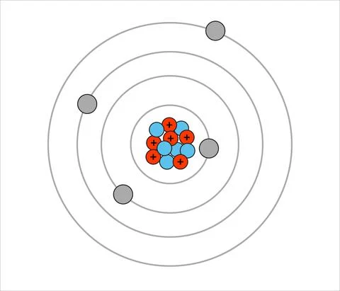 Vector science model of Atom Stock Illustration