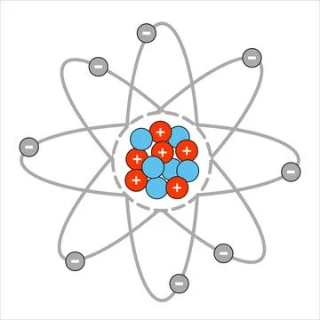 Vector science model of Atom. Stock Illustration