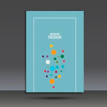 Vector science molecule cover illustration Stock Illustration