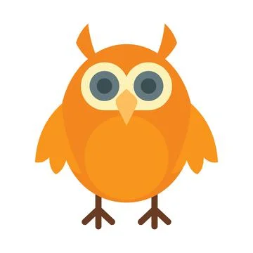 Vector science owl in flat style Stock Illustration