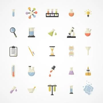 Vector Science Web Icons Stock Illustration