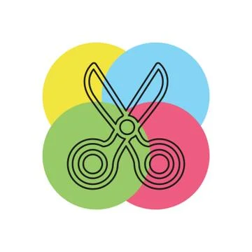 Vector scissor illustration isolated Stock Illustration