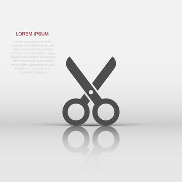 Vector scissors icon in flat style. Scissor sign illustration pictogram. Sh.. Stock Illustration