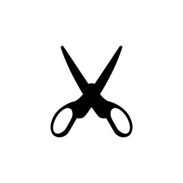 Vector scissors. vector illustration black on white background Stock Illustration