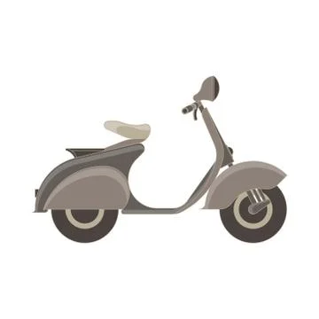 Vector scooter flat icon isolated side view. Bike illustration vehicle city d Stock Illustration