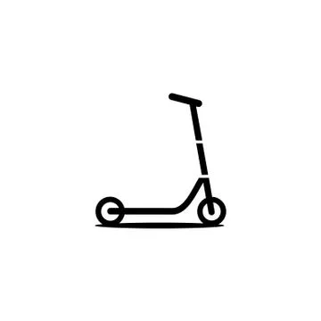 Vector scooter icon design on white background, Eco transport symbol, Healthy jo Stock Illustration