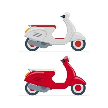 Vector scooter illustration. Stock Illustration