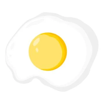 Vector scrambled egg is isolated on a white background Stock Illustration