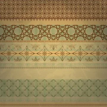 Vector scrap template, vintage seamless patterns Stock Illustration