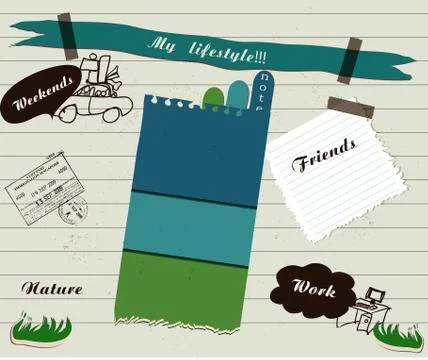 Vector scrapbook details set Stock Illustration