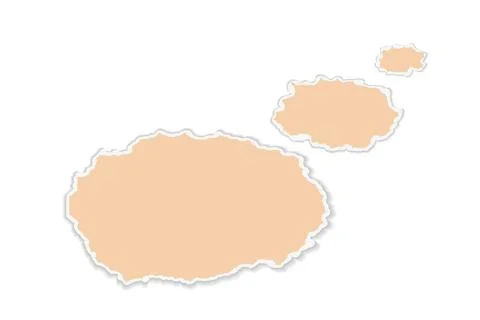Vector scraps in the form of ovals, dialogue, replicas. Torn pieces of paper on Stock Illustration
