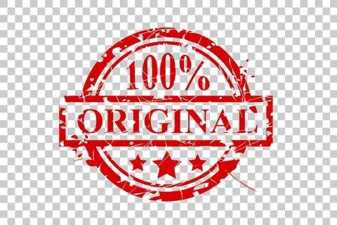 Vector Scratch Red Circle Rubber Stamp, 100% Original Illustrazione stock