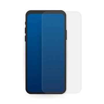 Vector screen protector film or glass cover. Screen protect Glass. Realistic  Ilustración de archivo