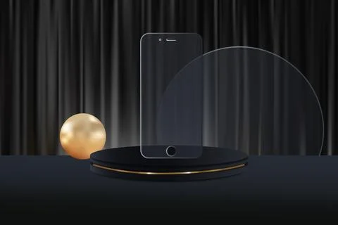 Vector screen protector film or glass cover. Screen protect Glass. Illustrazione stock