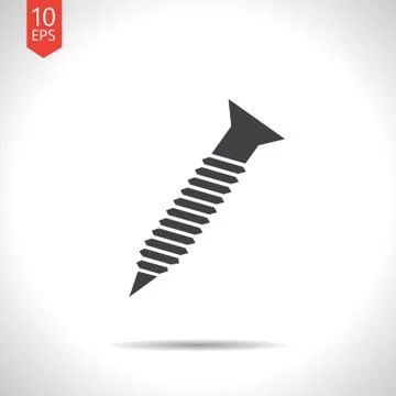 Vector  screw icon. Eps10 Ilustração Stock