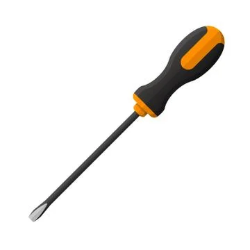 Vector screwdriver in flat design Stock Illustration