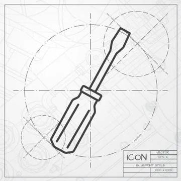 Vector screwdriver icon Stock Illustration