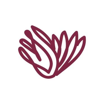 Vector scribble line heart art 스톡 일러스트