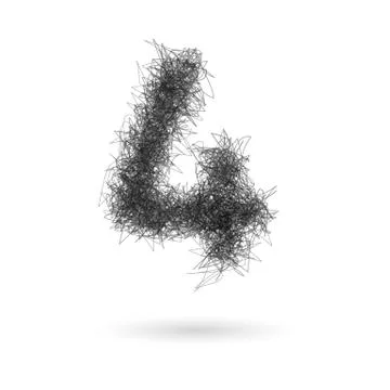 Vector scribble numbers Stock Illustration