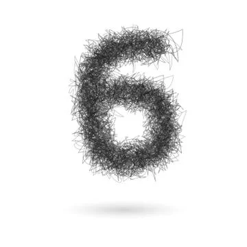 Vector scribble numbers Stock Illustration