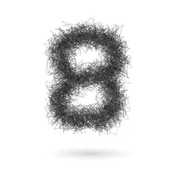 Vector scribble numbers Stock Illustration