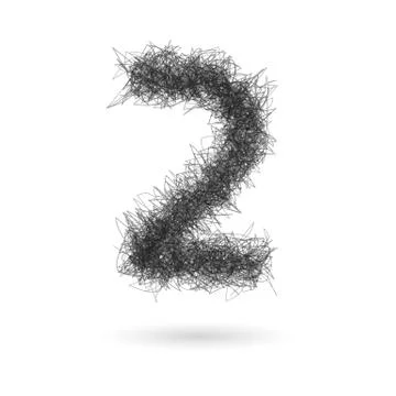 Vector scribble numbers Stock Illustration
