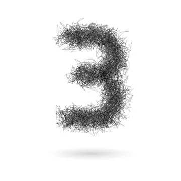 Vector scribble numbers Stock Illustration