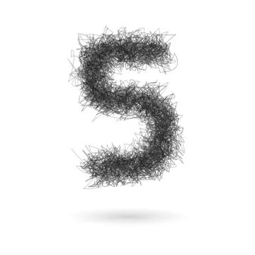 Vector scribble numbers Stock Illustration