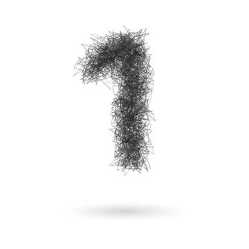 Vector scribble numbers Stock Illustration