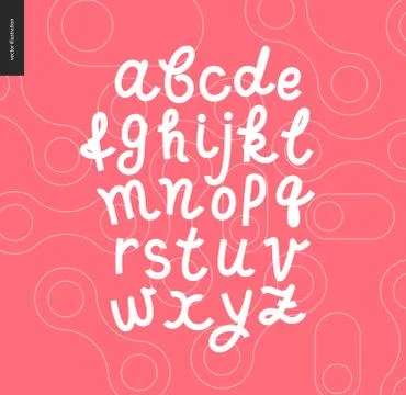 Vector script alphabet 8 Stock Illustration