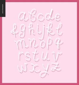Vector script alphabet 9 Stock Illustration