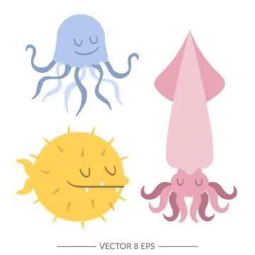 Vector sea animal Stock Illustration