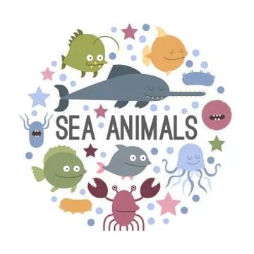 Vector sea animal Stock Illustration