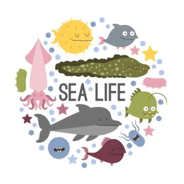 Vector sea animal Stock Illustration