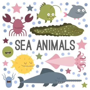 Vector sea animal Stock Illustration