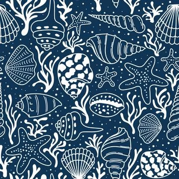 Vector sea pattern Stock Illustration