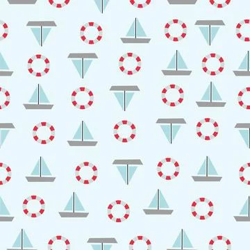 Vector sea seamless blue pattern Stock Illustration