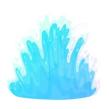 Vector sea tidal wave splash element Stock Illustration