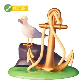 Vector sea trips and excursions icon Stock Illustration