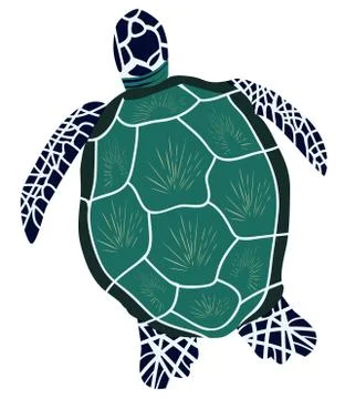 Vector Sea Turtle Stock Illustration