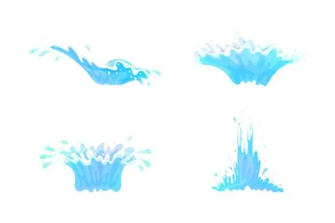 Vector sea wave splash element Stock Illustration