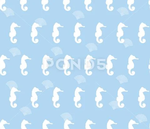 Vector Seahorse Background Stock Illustration